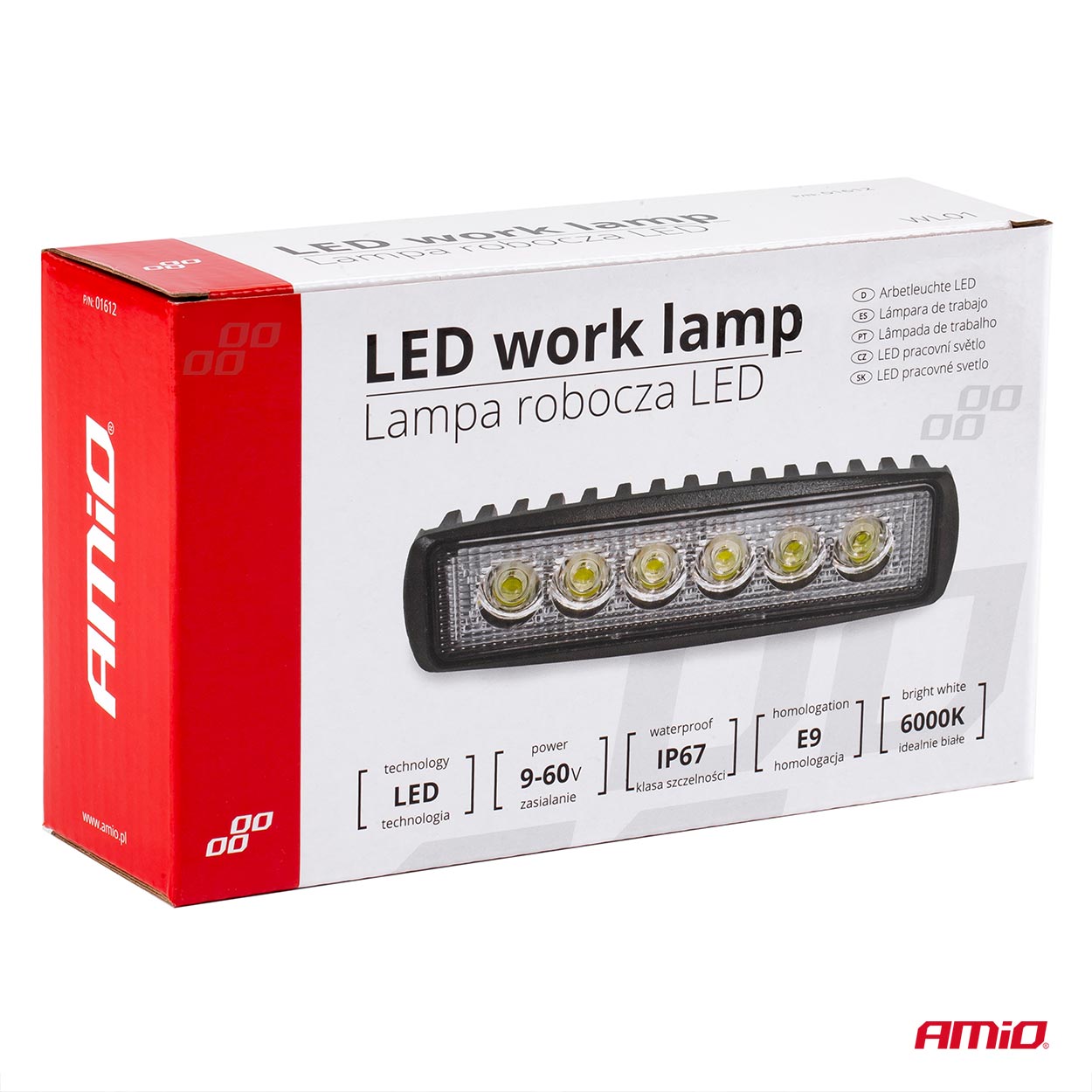 Maten van werklamp AWL01