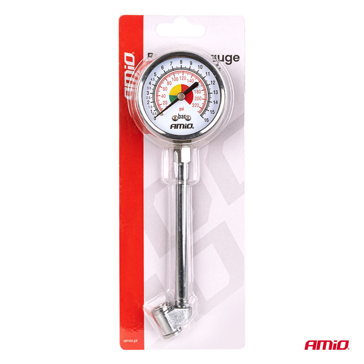 Dæktryksmåler i metal til køretøjsdæk