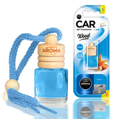 Aroma Car Wood Ocean autogeur met glazen flesje en houten dop