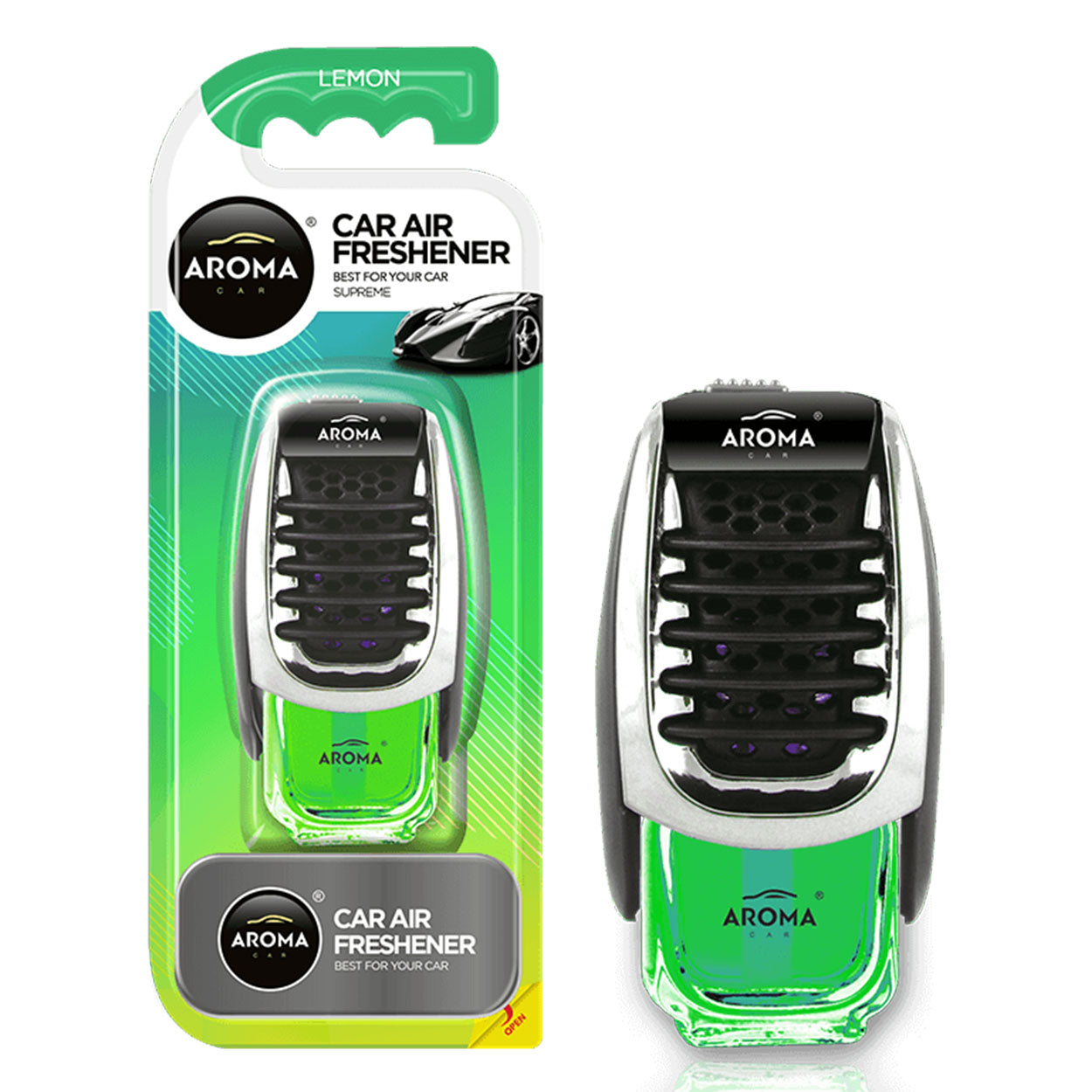 Aroma Supreme Lemon luchtverfrisser voor het ventilatierooster van de auto