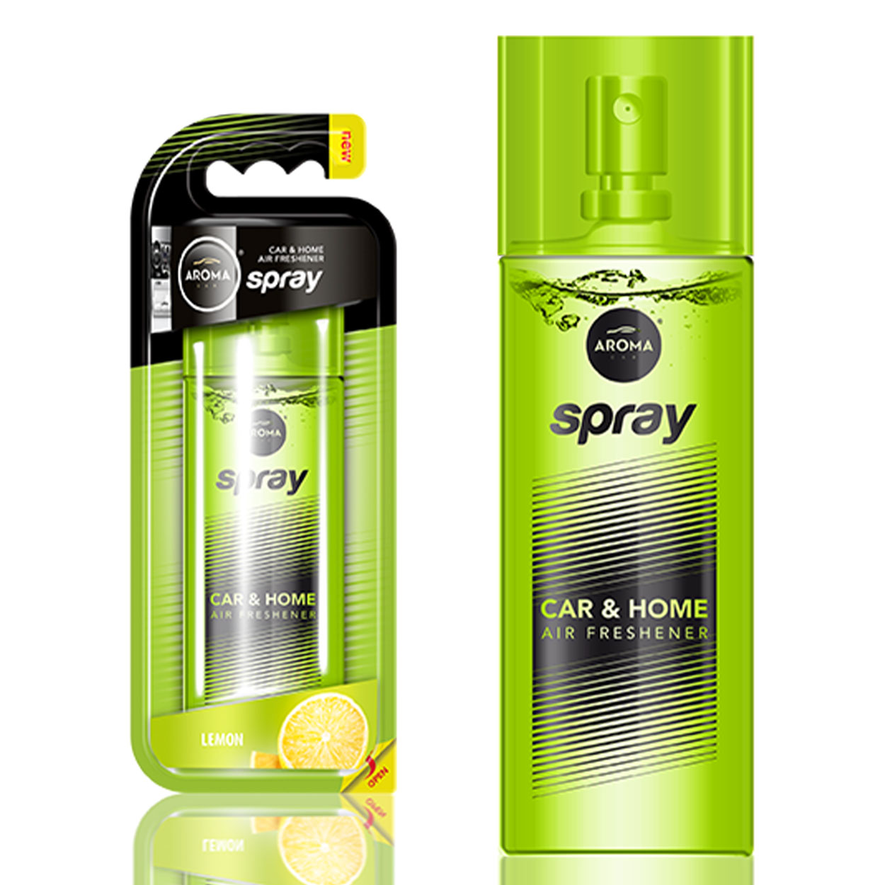 Aroma Car auto luchtverfrisser spray met citroengeur in een glazen flesje van 50 ml