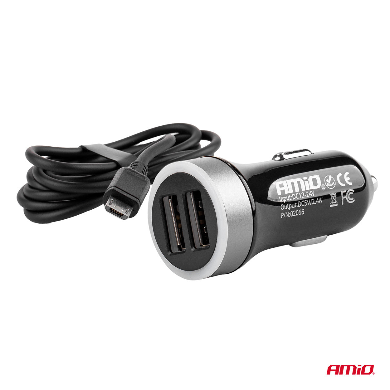 USB-autolader voor de auto met 12/24 V ingang