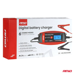 Digitale acculader met 6V- en 12V-functie
