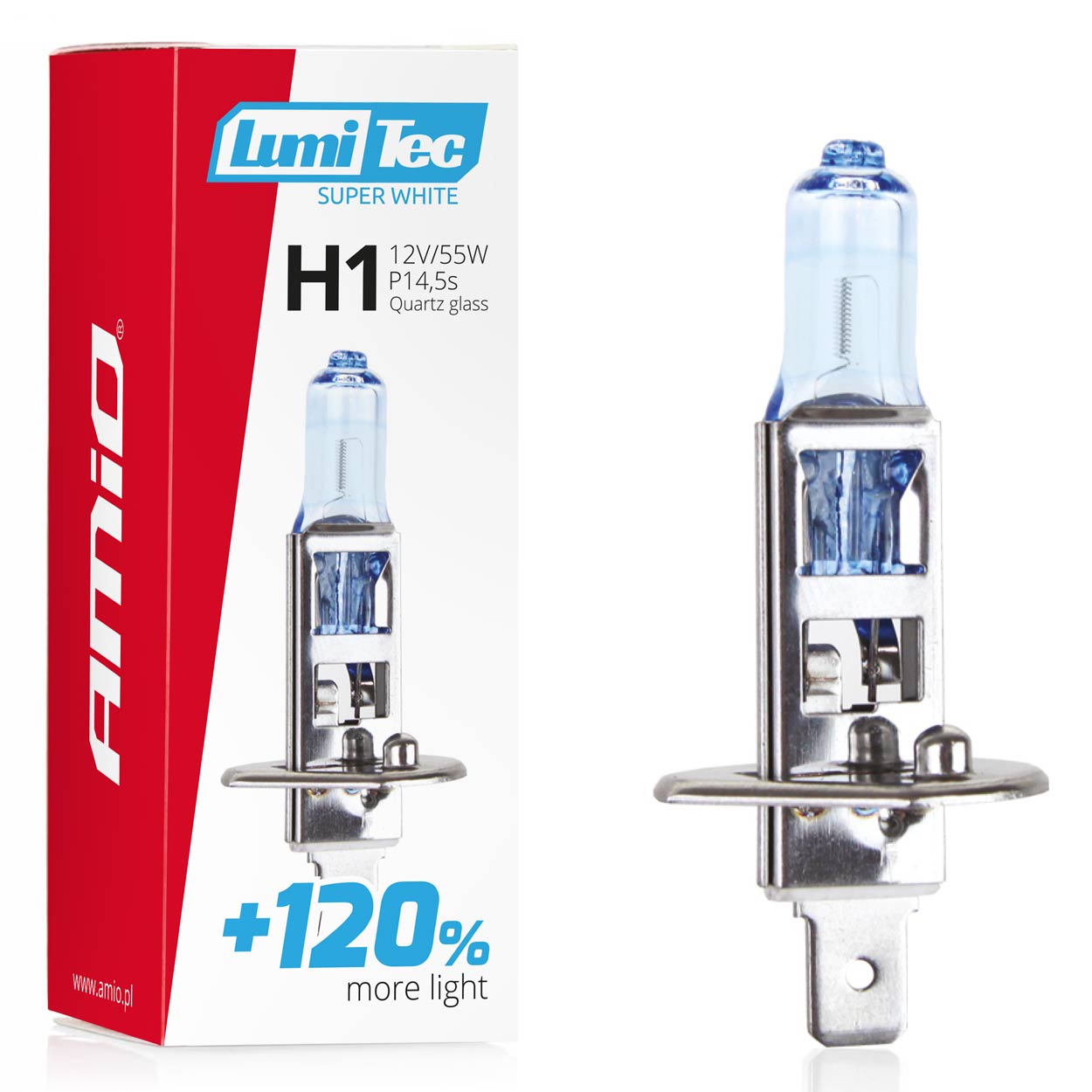 LumiTec Super White H1 halogeenlamp 12V 55W