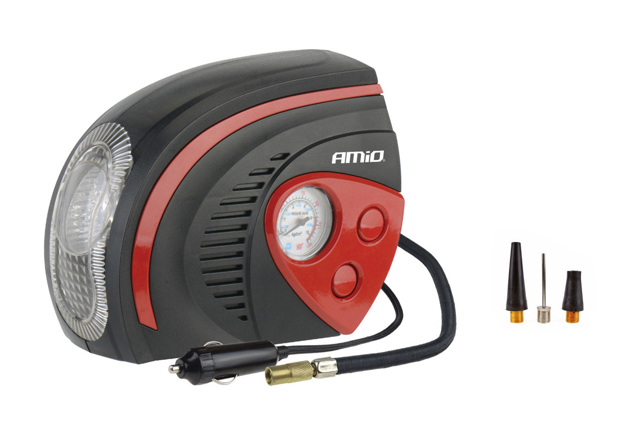 12 V autocompressor met LED-verlichting en manometer