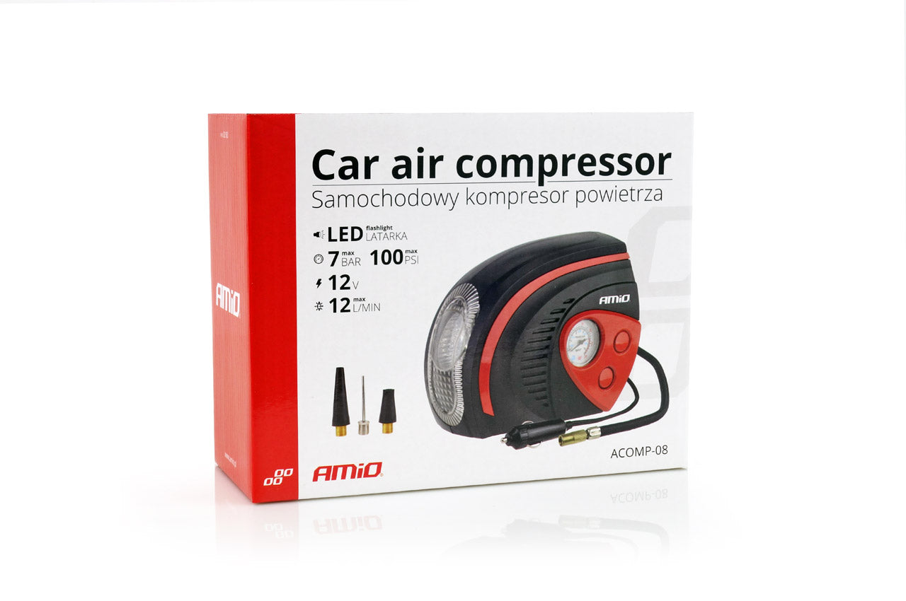 12 V autocompressor met adapters en naald