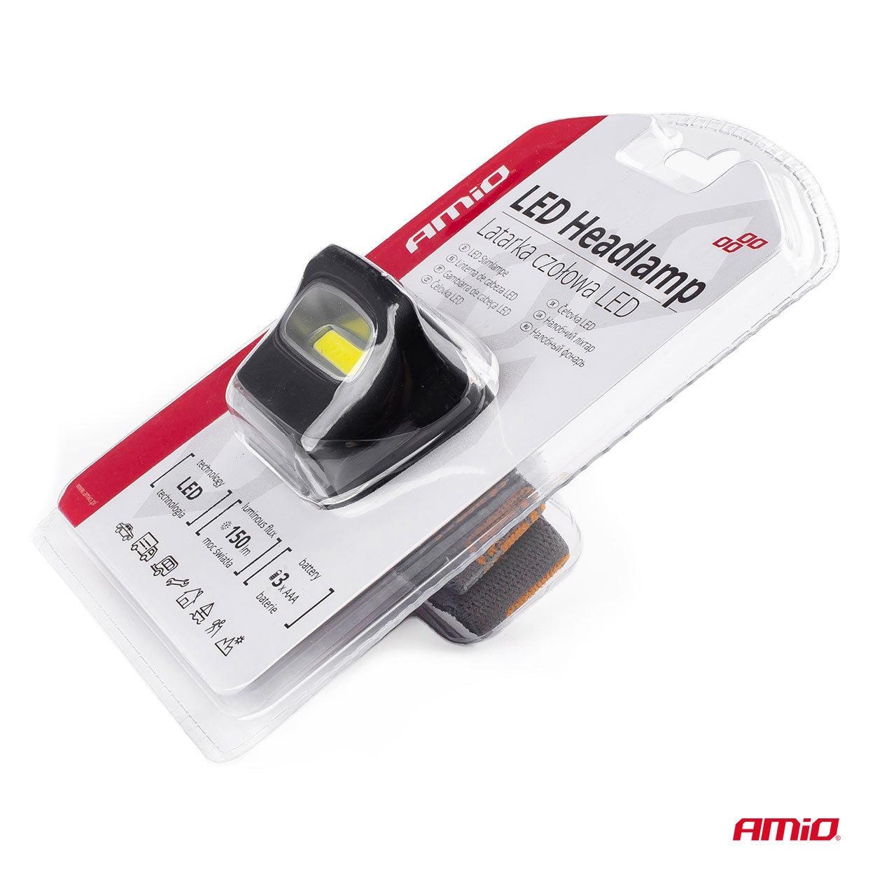LED COB-hoofdlamp op batterijen