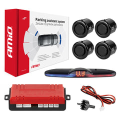 Parkeersensor met 4 zwarte GOLD-sensoren en MAX LED-display