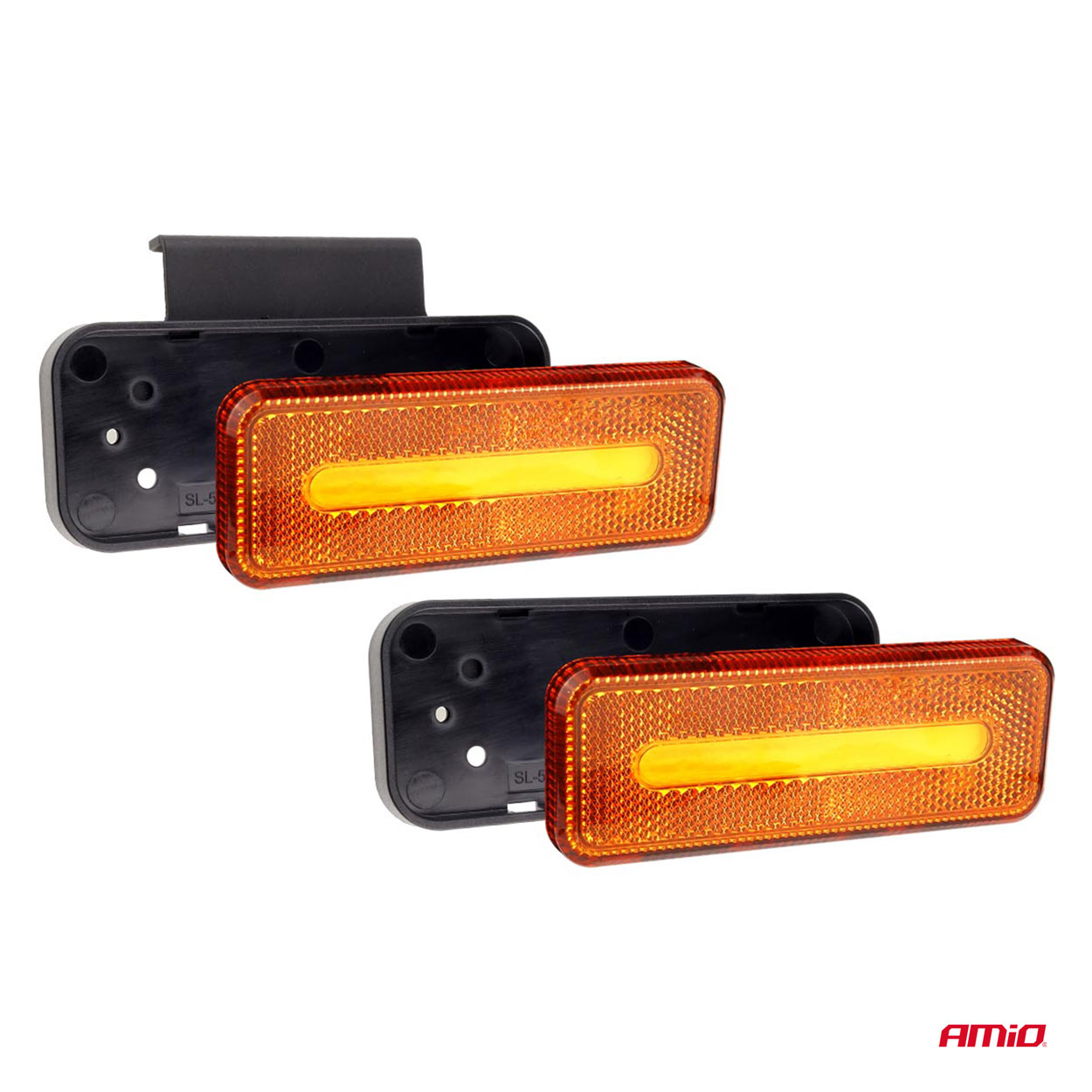 Orange LED-markeringslygte med boltmontering