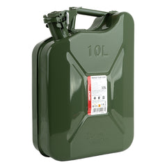 Groene metalen brandstofjerrycan van 10 liter