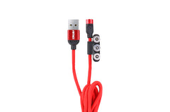Magnetische kabel met drie aansluitingen om op te laden