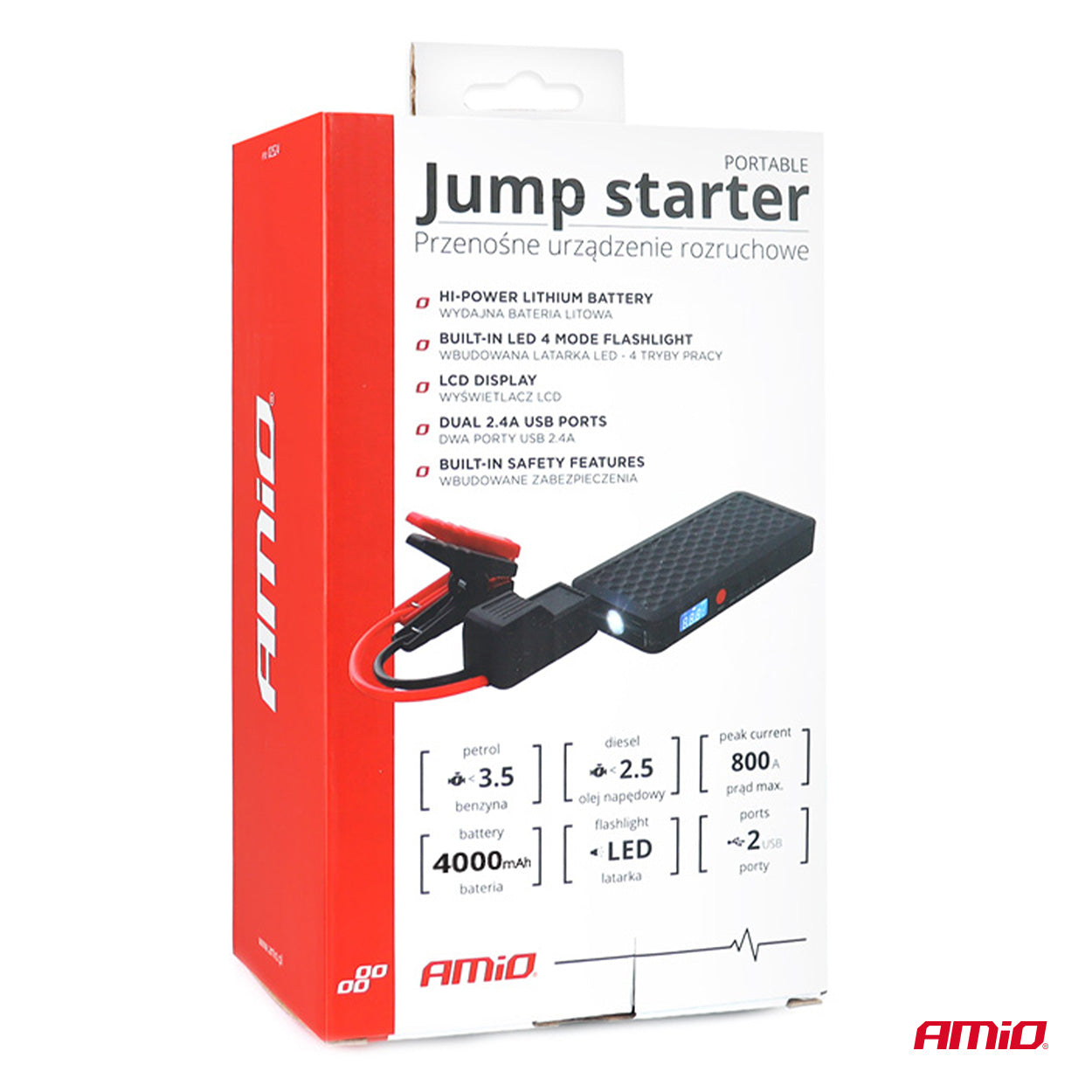 Jumpstarter met beveiliging tegen kortsluiting