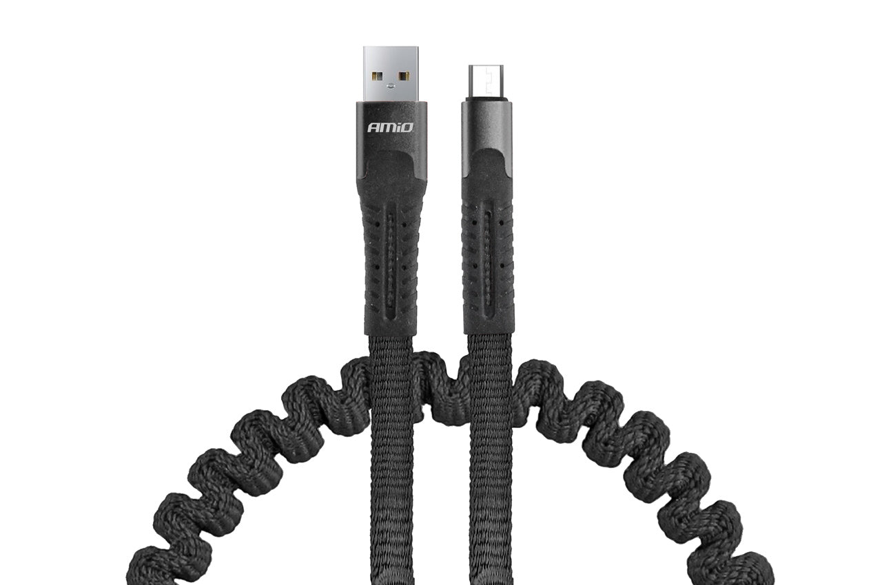 USB-naar-micro-USB-spiraalkabel van 120 cm