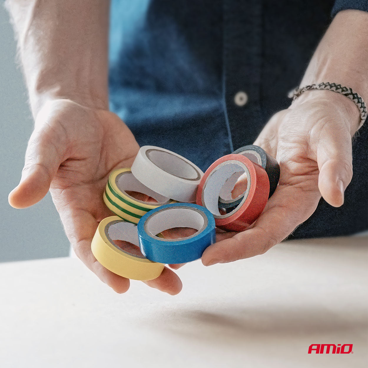 Sæt med farvet PVC-tape