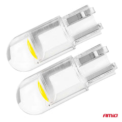 T10 W5W COB LED-lamp van opzij gezien