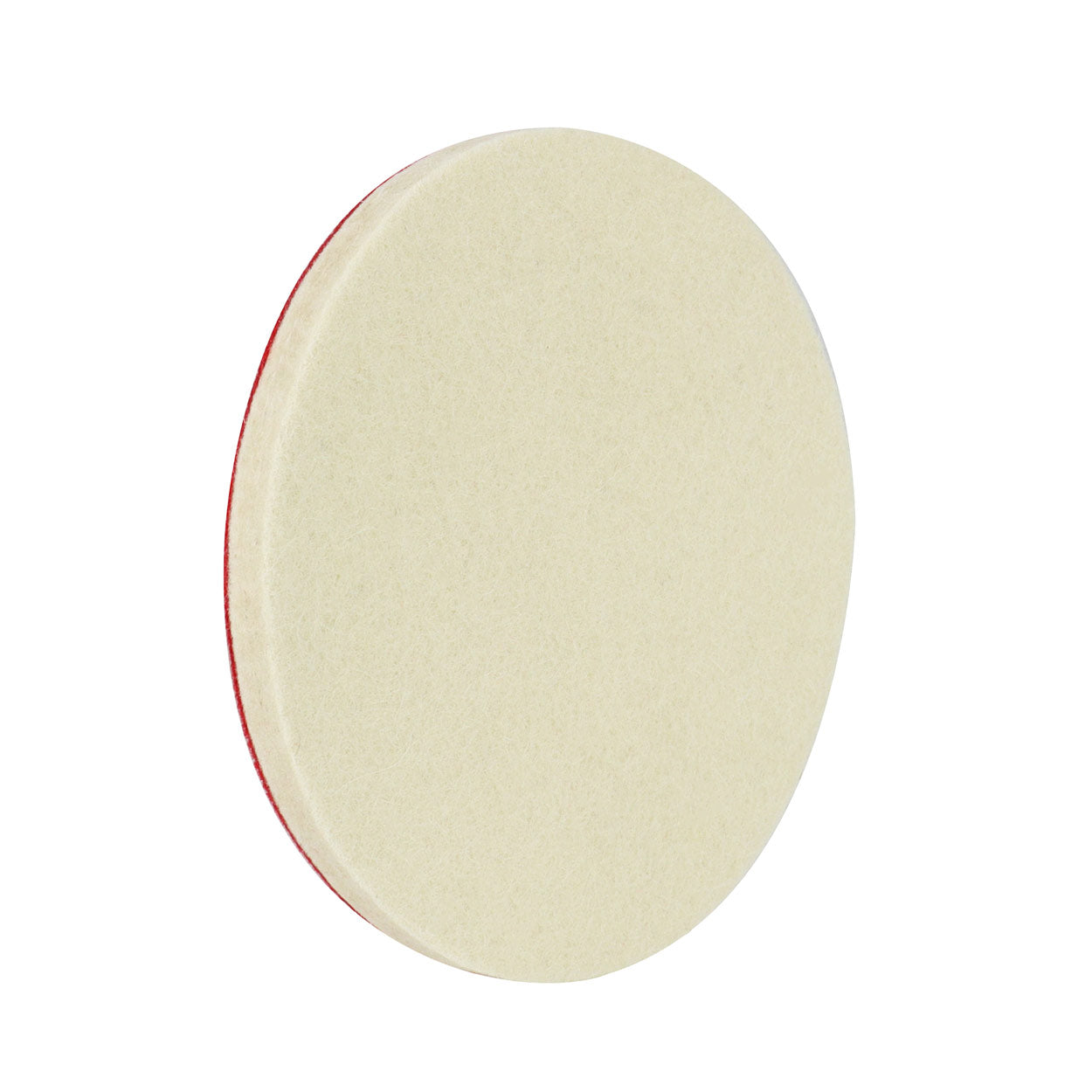 Poleringsfilt med velcrobagside, 125 mm i diameter og 10 mm tykkelse