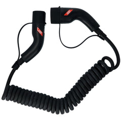 Carpoint spiraallaadkabel voor elektrische auto's Type 2 naar Type 2, 32 A, 3-fase, 6 meter 