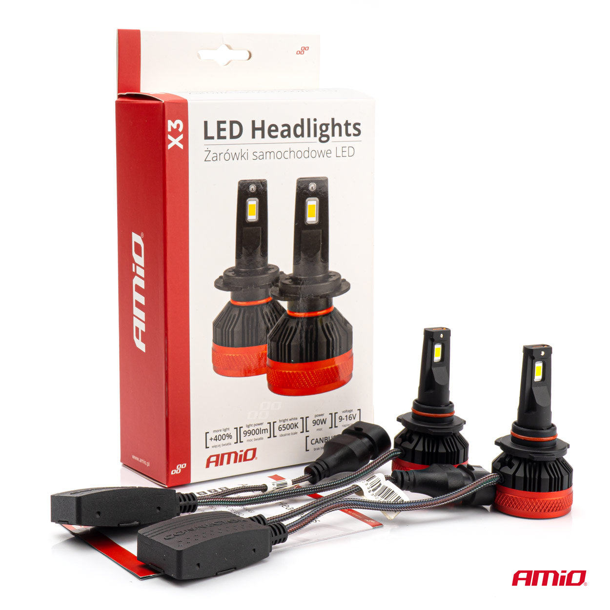 HB4 9006 LED-lampen met voedingskabel