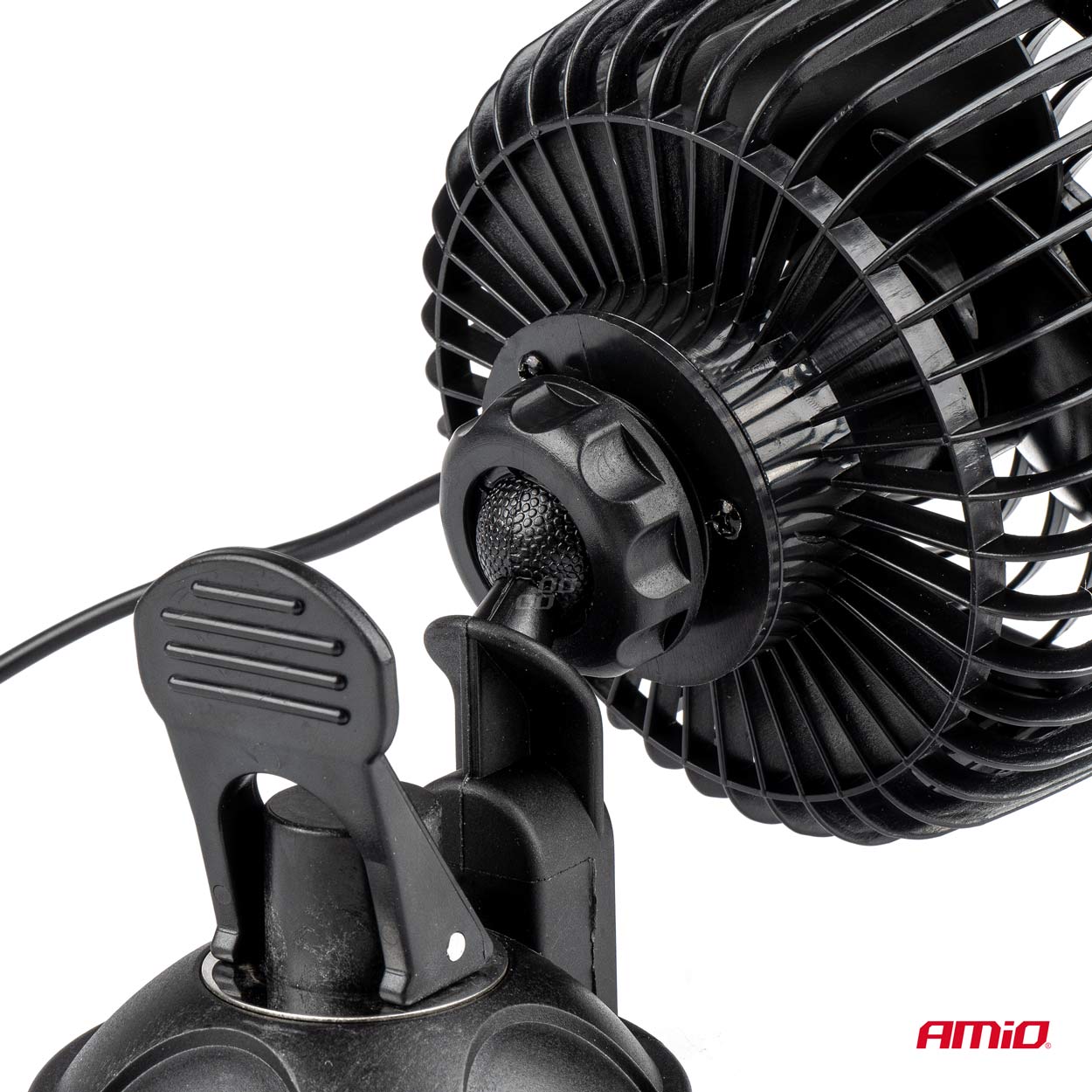 Zwarte 24 V autoventilator met kabel