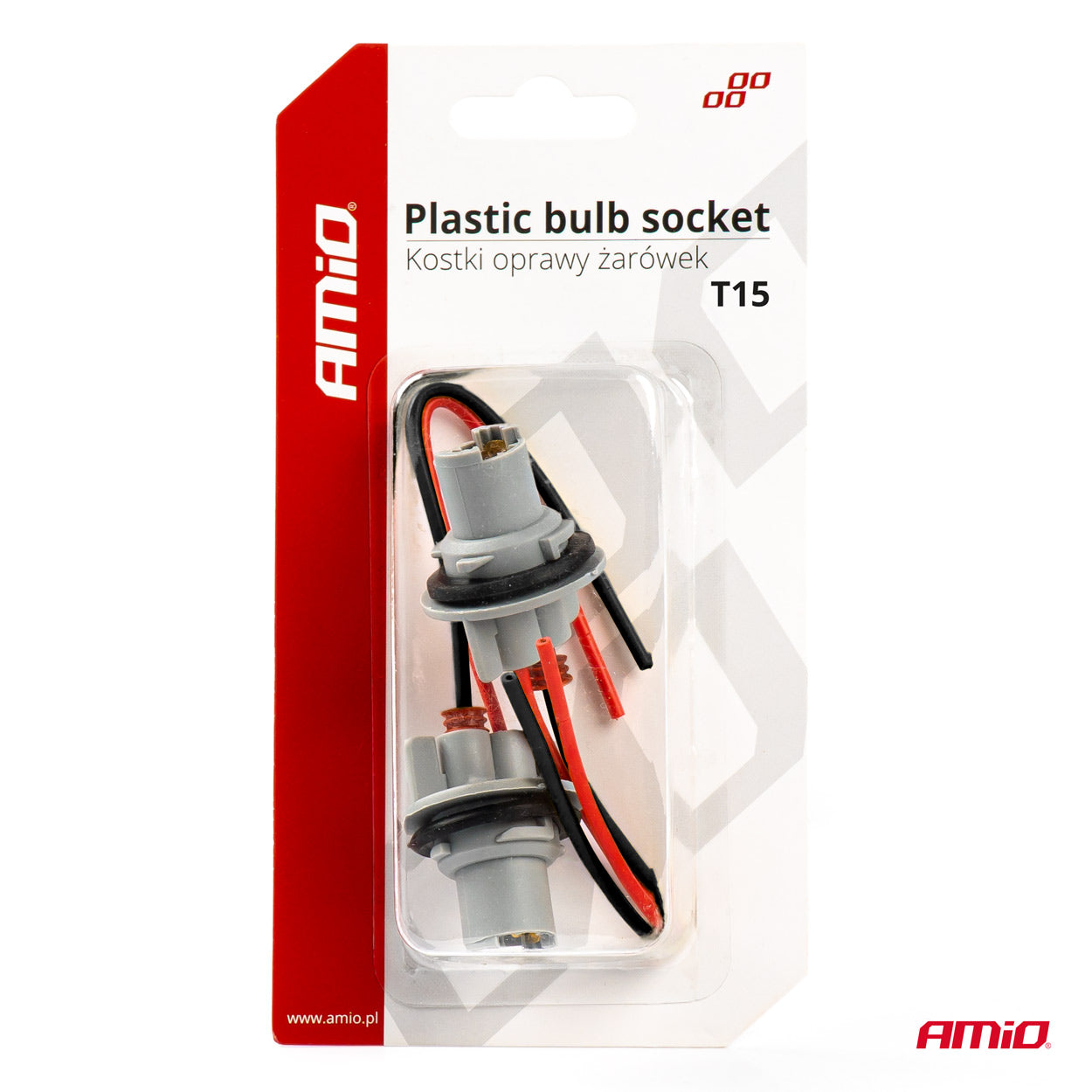 Set met twee lampfittingen voor T15, W5W en W16W