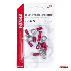 Geïsoleerde ringkabelschoenen voor elektrische installaties.
