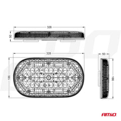 LED-waarschuwingslamp in compact design