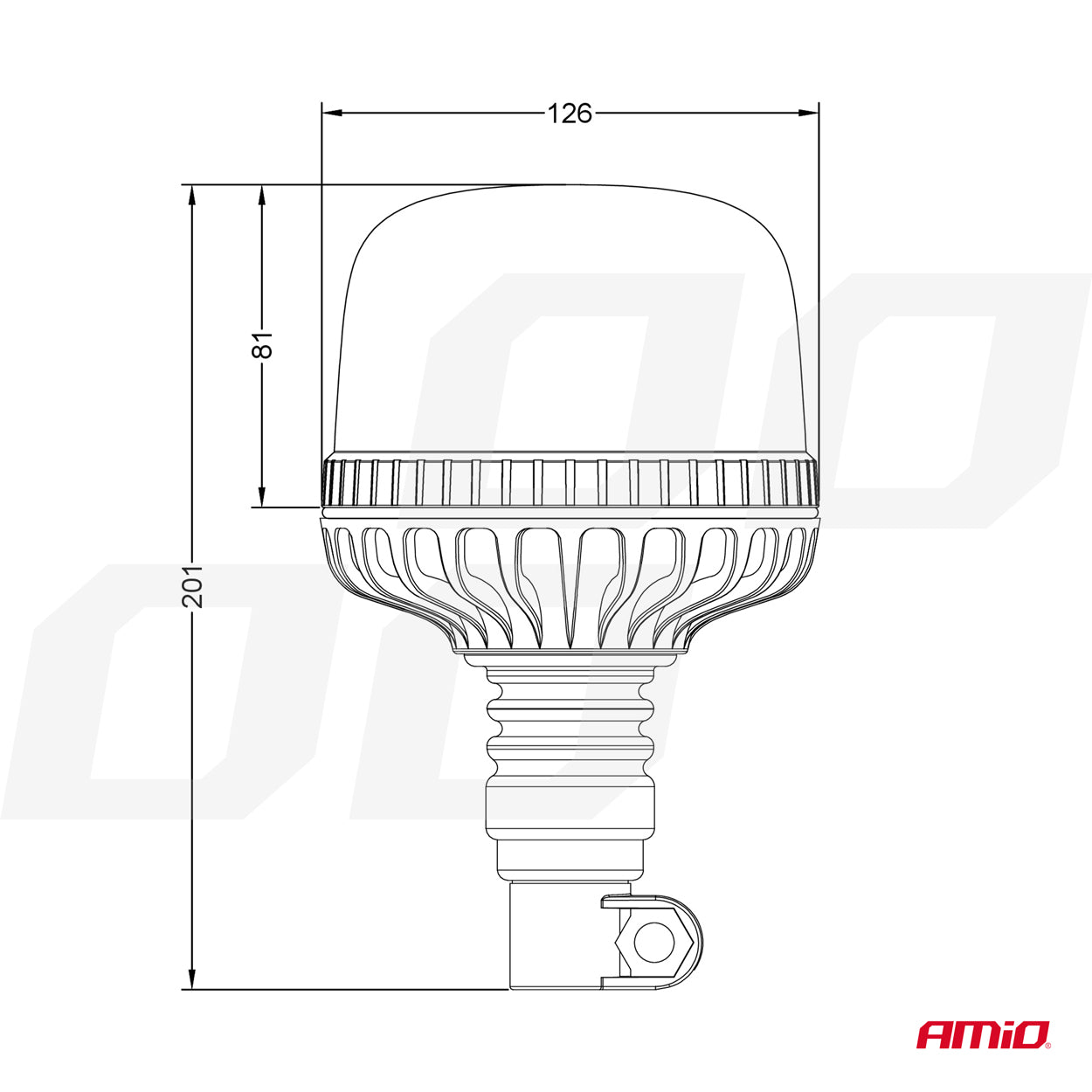 LED-waarschuwingslamp met flexibele arm