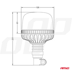 LED-waarschuwingslamp met flexibele arm