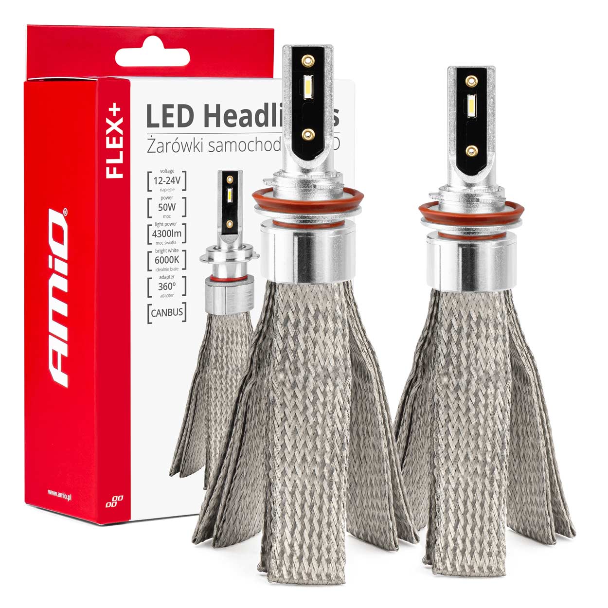LED-pærer H8 H9 H11 H16 med 6000K