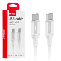 USB-C til USB-C-kabel på 200 cm