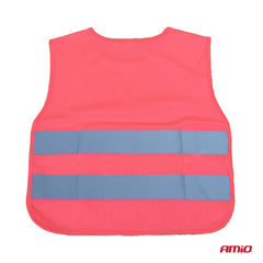 Pink refleksvest til børn med smiley-design