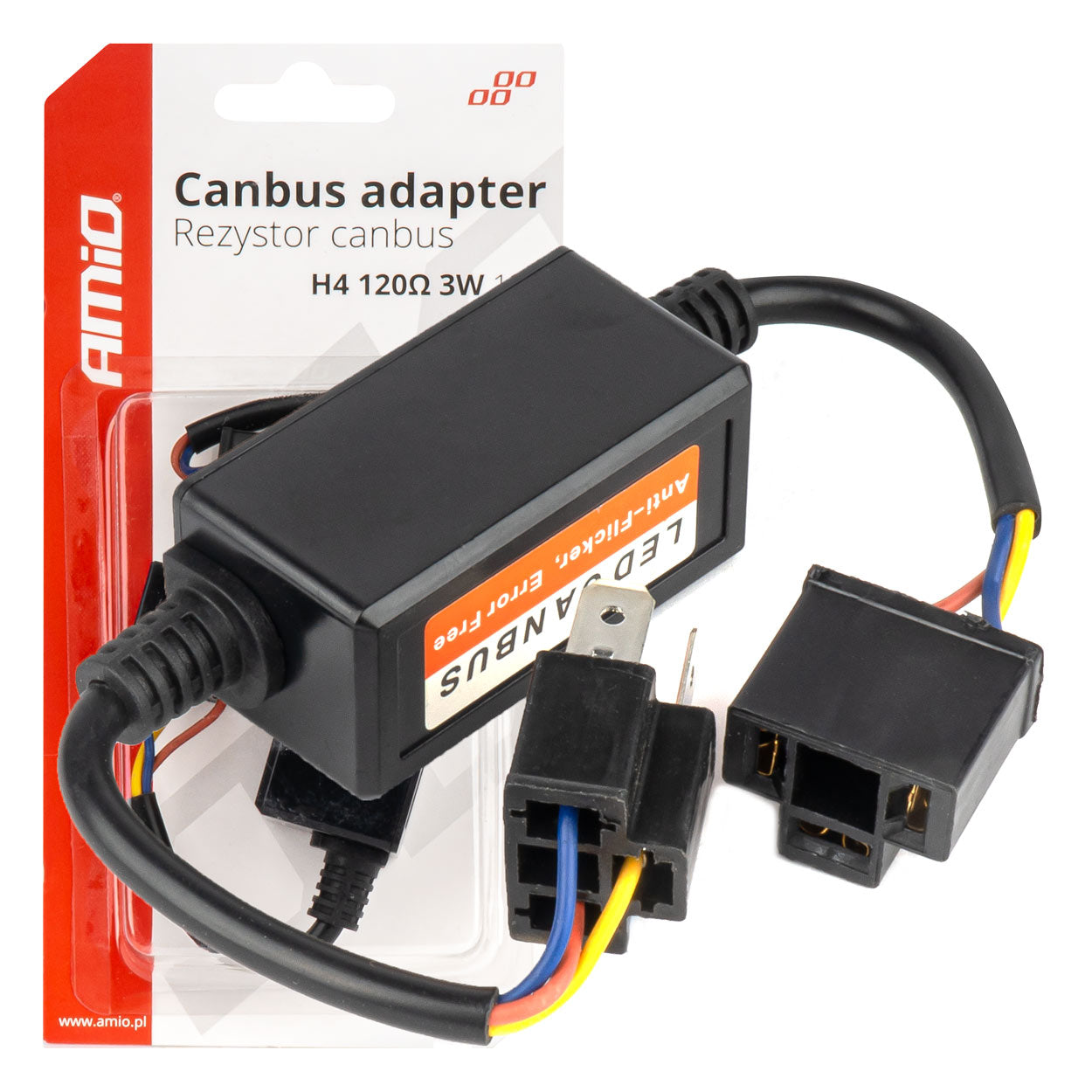 H4 CANBUS-modstand med stik og fatning