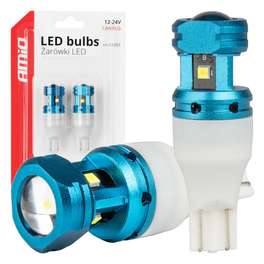 T15 W16W CANBUS LED-lamp met 4 witte SMD 1860XS-leds
