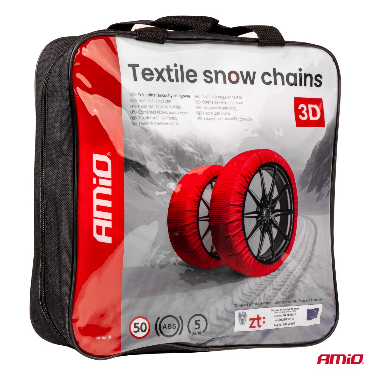 Textiele sneeuwkettingen 3D XS met montage zonder gereedschap