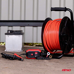 Digital batterilader med 6 V og 12 V opladning