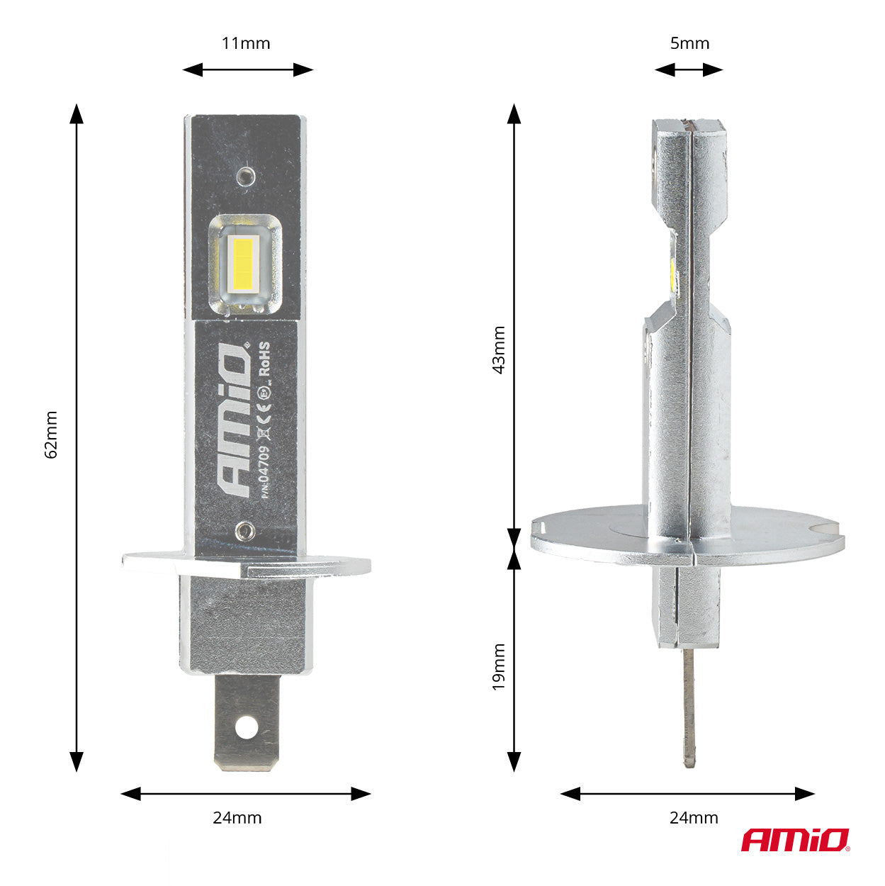 H1 LED-pære med plug and play-montering