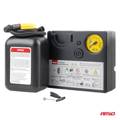 Compressor voor reparatie en oppompen van autobanden