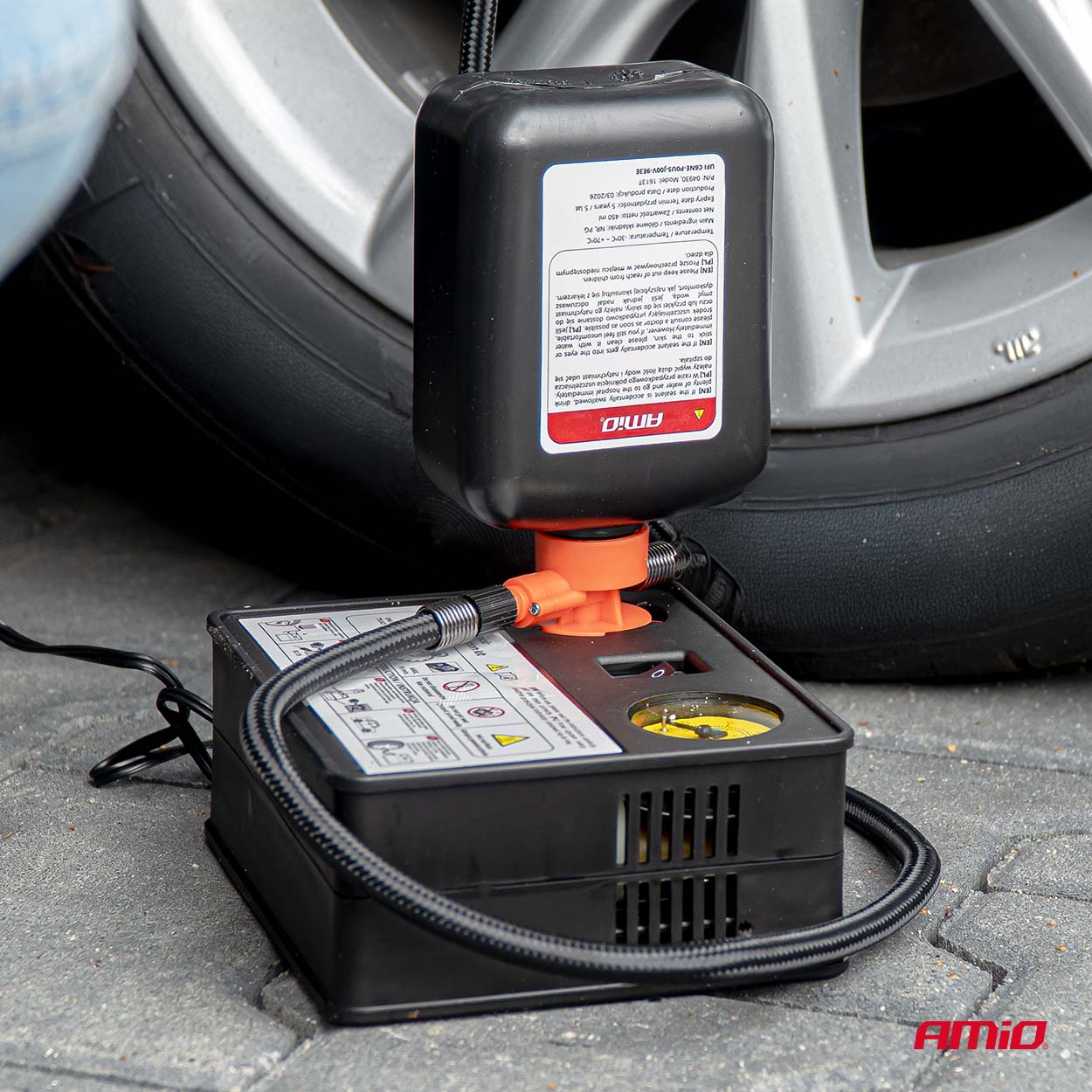 12 V-compressor voor bandenreparatie en oppompen