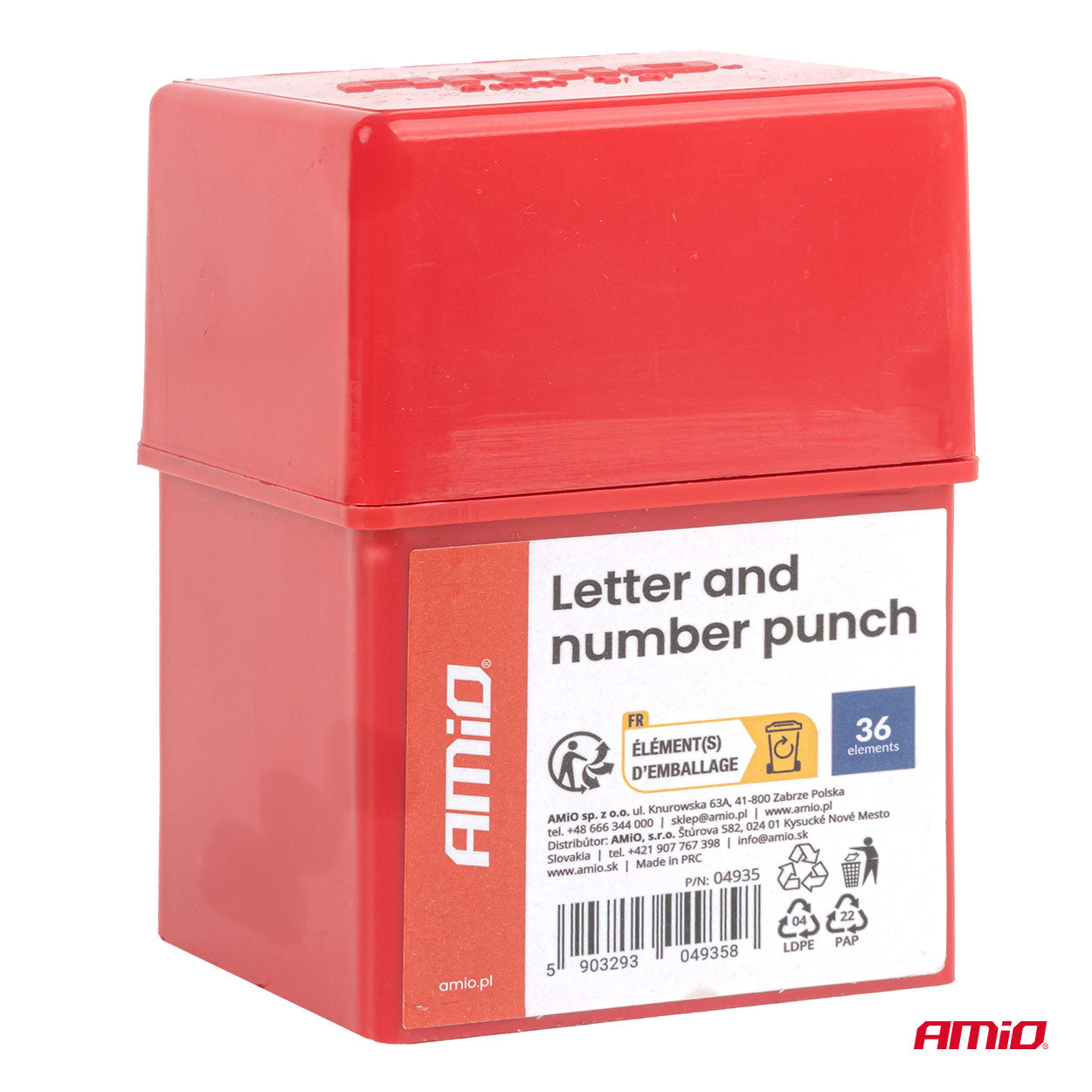 Stalen stempels met letters en cijfers, 6 mm