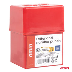 Stalen stempels met letters en cijfers, 6 mm