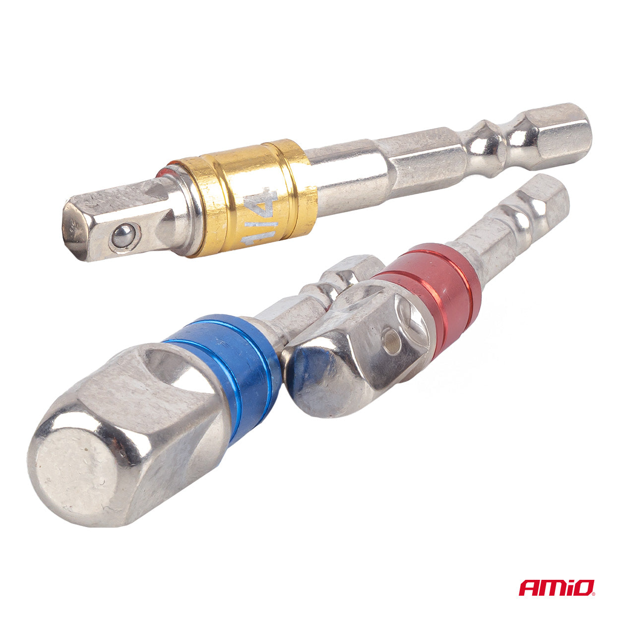 Dopsleuteladapters in de maten 1/4, 3/8 en 1/2 inch