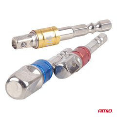 Dopsleuteladapters in de maten 1/4, 3/8 en 1/2 inch