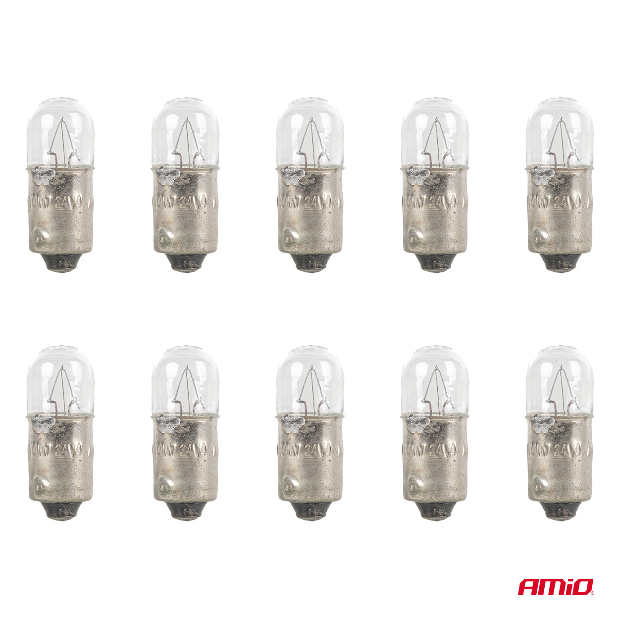 Halogeenlampen met BA9S-fitting in een set van 10 stuks