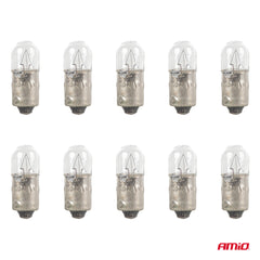 Halogeenlampen met BA9S-fitting in een set van 10 stuks