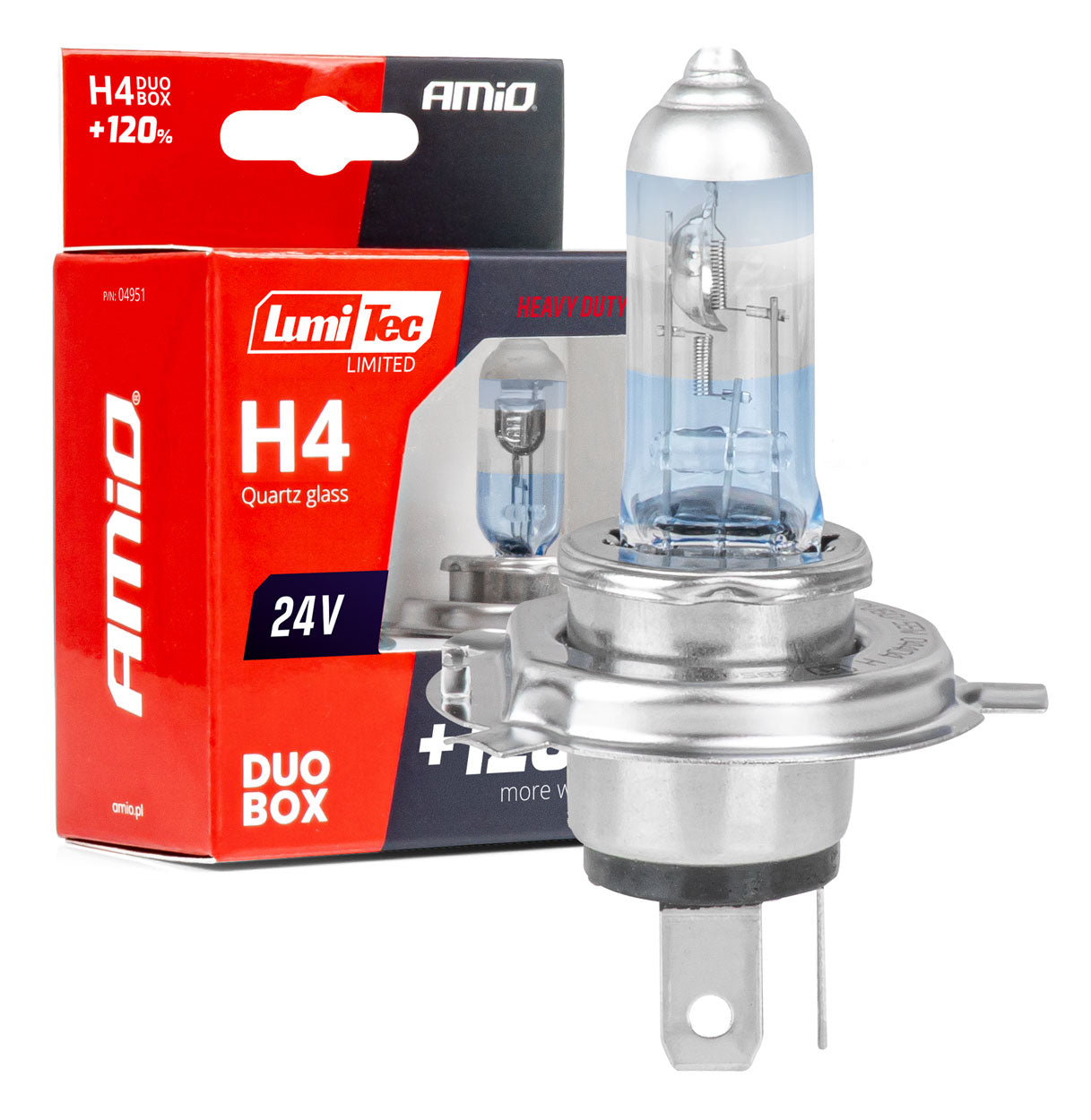 H4 halogeenlampen 24 V 75/70 W LumiTec LIMITED +120% DUO