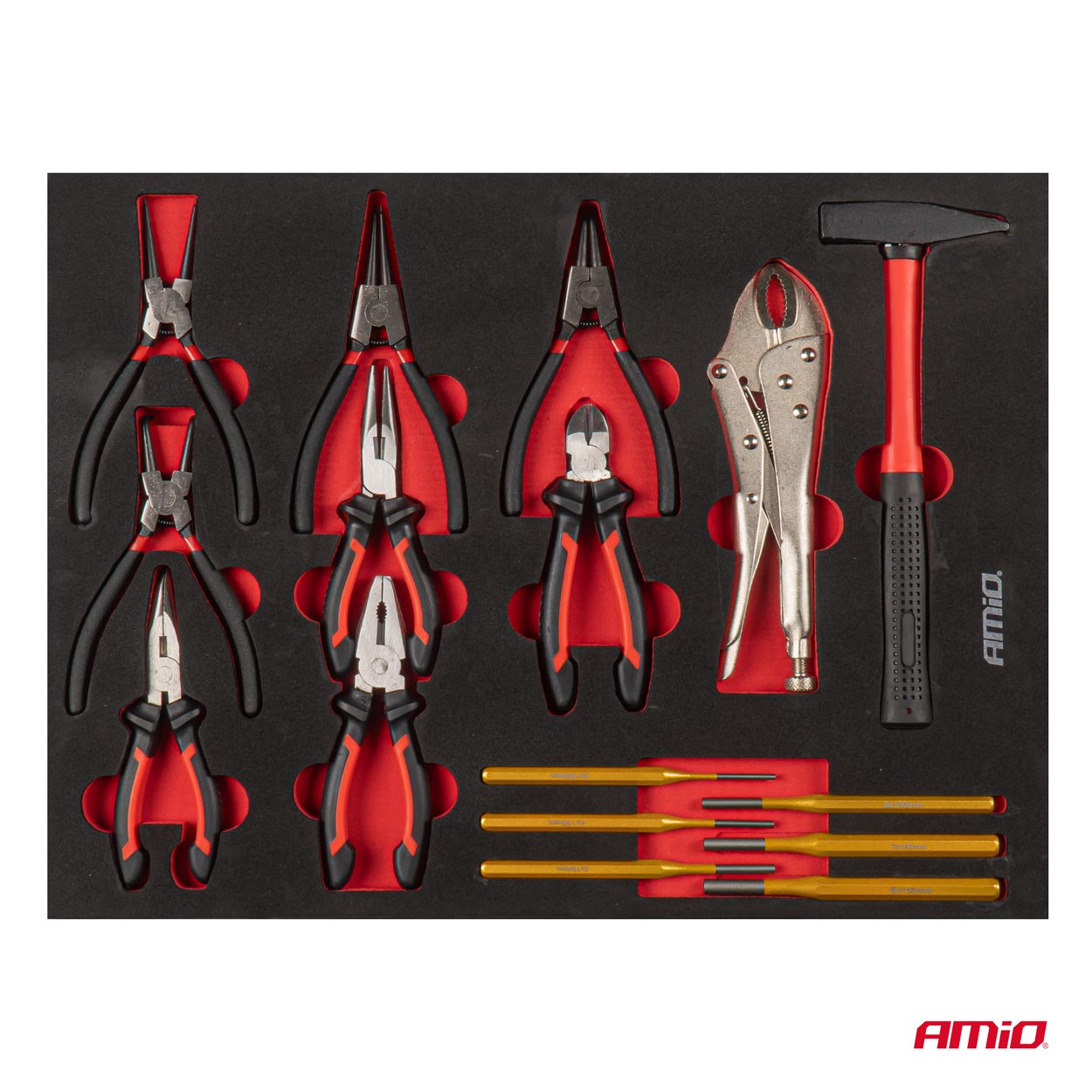 Værktøjssæt med toppe og tilbehør