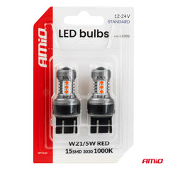 7443 W21/5W LED-lamp met 15 SMD 3030 LED's