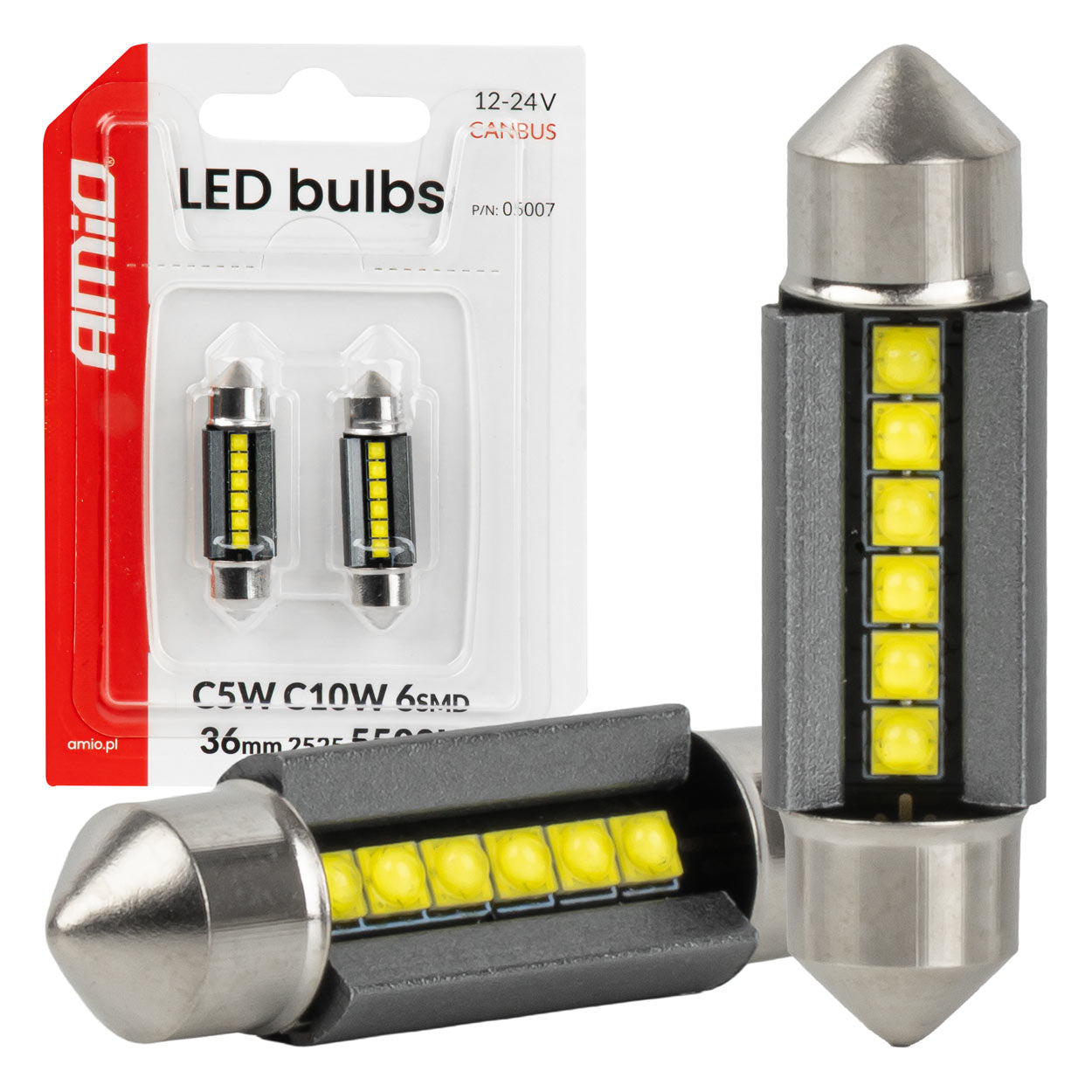 36 mm CANBUS LED-lamp met 6 SMD 2525 LED's