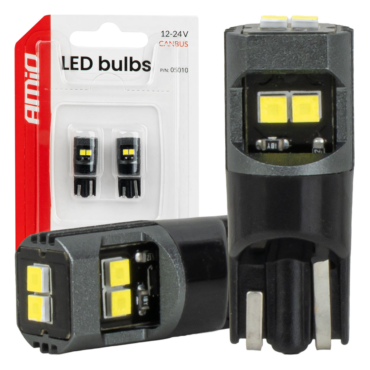 T10 LED-lamp met CANBUS, wit licht en 12/24 V
