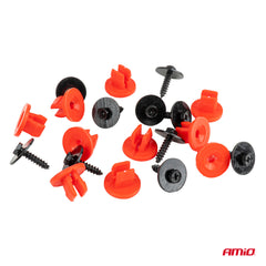 Set met clips en schroeven voor bevestiging aan de onderzijde van de auto